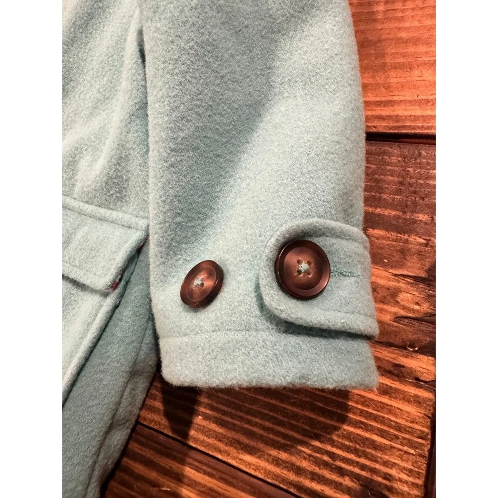 Boden Kids‎ Turquoise Wool Blend Hooded Duffle Coat Toggle Jacket 2-3Y 98cm